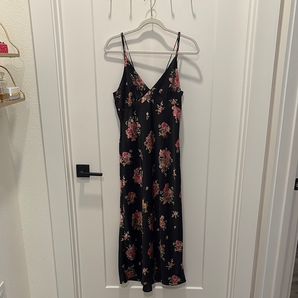 Zara Floral Black Dress